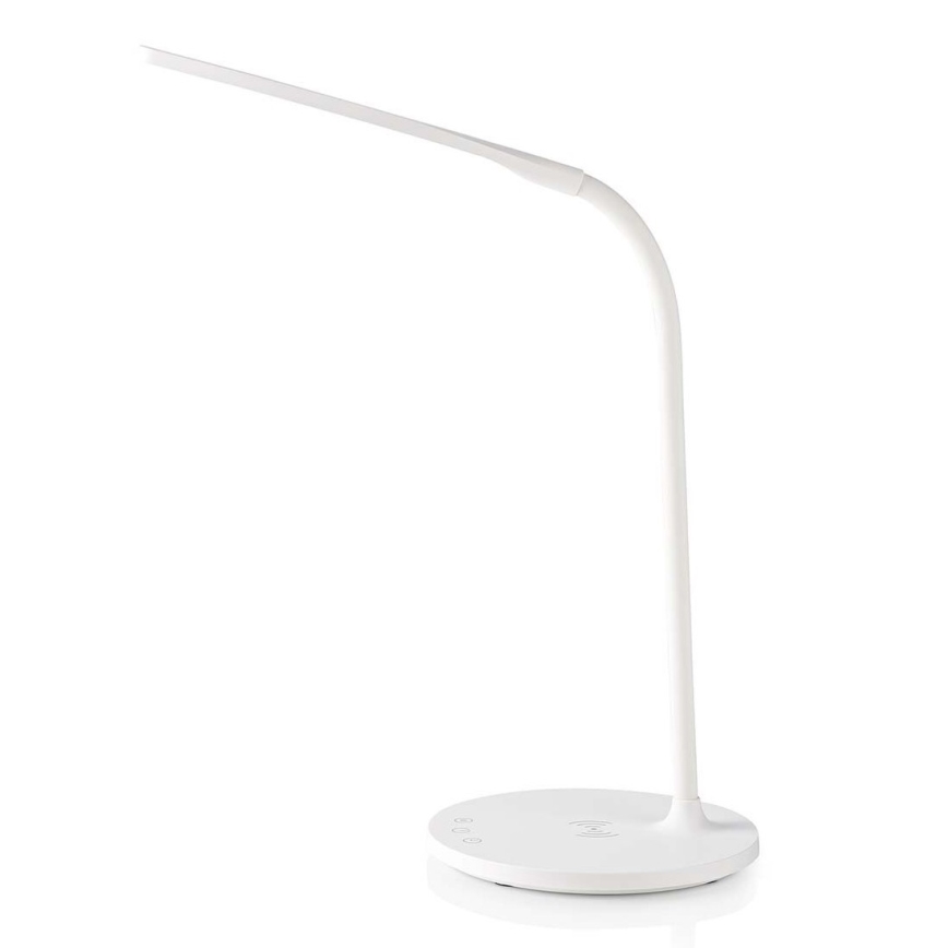 LED zatemnitvena prilagodljiva namizna svetilka na dotik s 15W brezžičnim polnjenjem Qi LED/5,5W/230V 2700-6500K bela