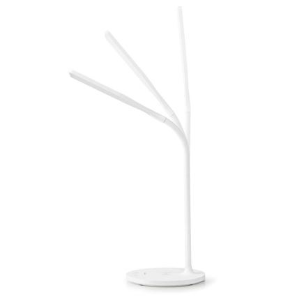 LED zatemnitvena prilagodljiva namizna svetilka na dotik s 15W brezžičnim polnjenjem Qi LED/5,5W/230V 2700-6500K bela