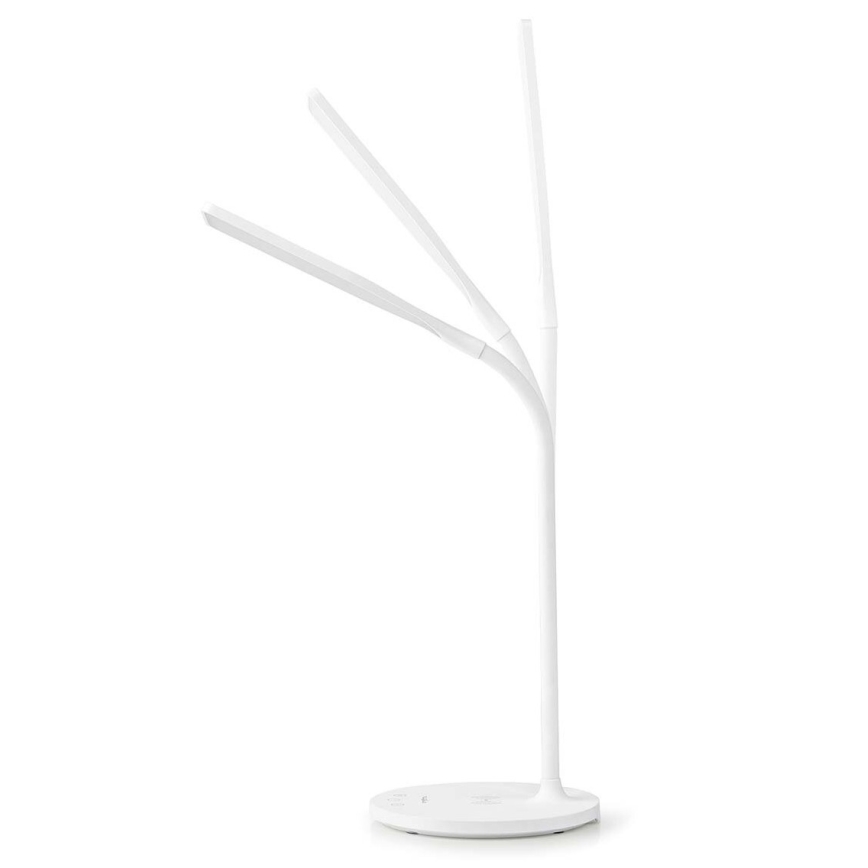 LED zatemnitvena prilagodljiva namizna svetilka na dotik s 15W brezžičnim polnjenjem Qi LED/5,5W/230V 2700-6500K bela