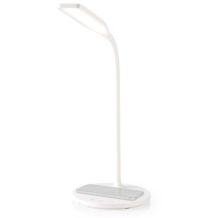 LED zatemnitvena prilagodljiva namizna svetilka na dotik s 15W brezžičnim polnjenjem Qi LED/5,5W/230V 2700-6500K bela