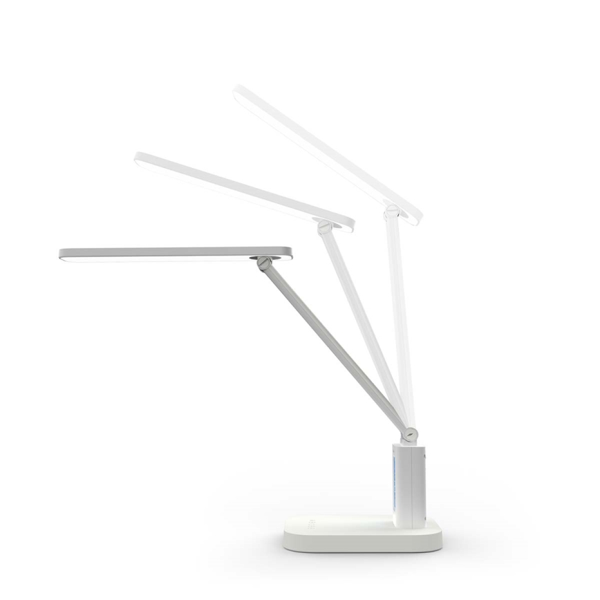 LED zatemnilna polnilna namizna svetilka na dotik z zaslonom LED/7,5W/1200 mAh 3000/4000/5700K CRI 90 bela