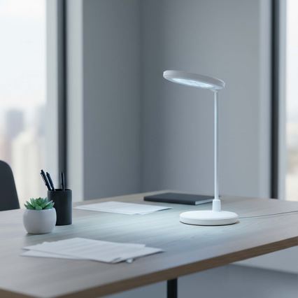 Zatemnjiva polnilna LED-svetilka na dotik z ogledalom LED/6W/1200 mAh 3000/4000/5700K CRI 90 bela