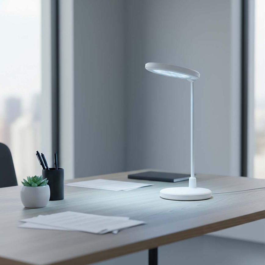 Zatemnjiva polnilna LED-svetilka na dotik z ogledalom LED/6W/1200 mAh 3000/4000/5700K CRI 90 bela