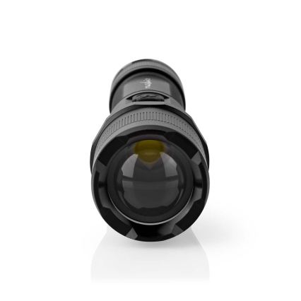 LED zatemnjevalna polnilna aluminijasta ročna svetilka LED/10W/5V 2200 mAh IPX4 črna