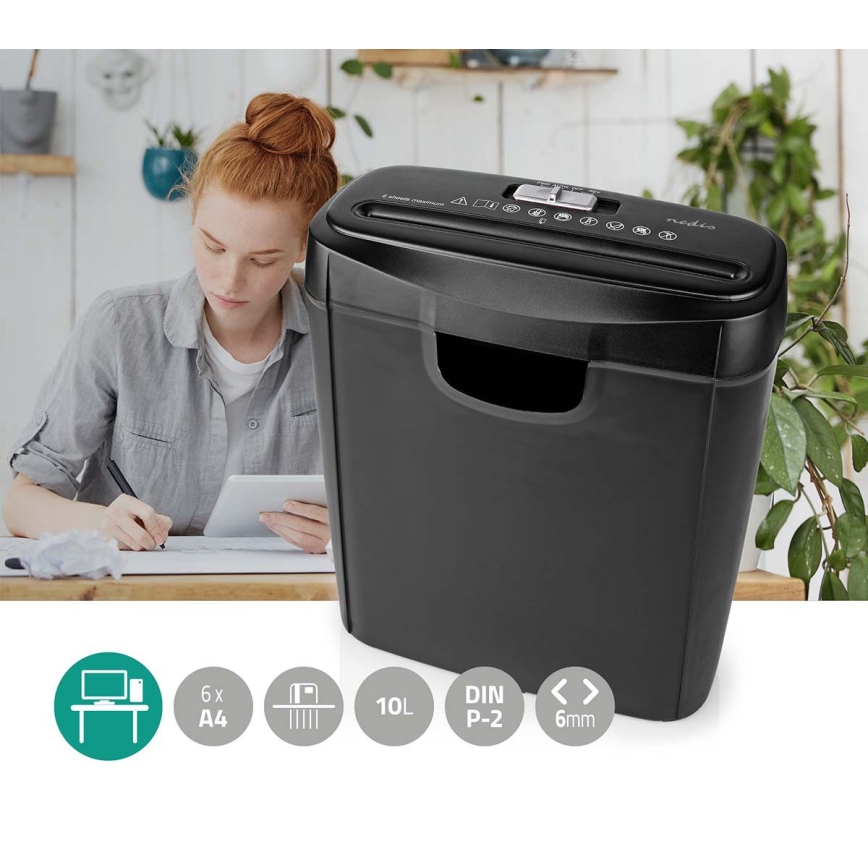Uničevalnik papirja A4 prostornina 10 l 230V črn
