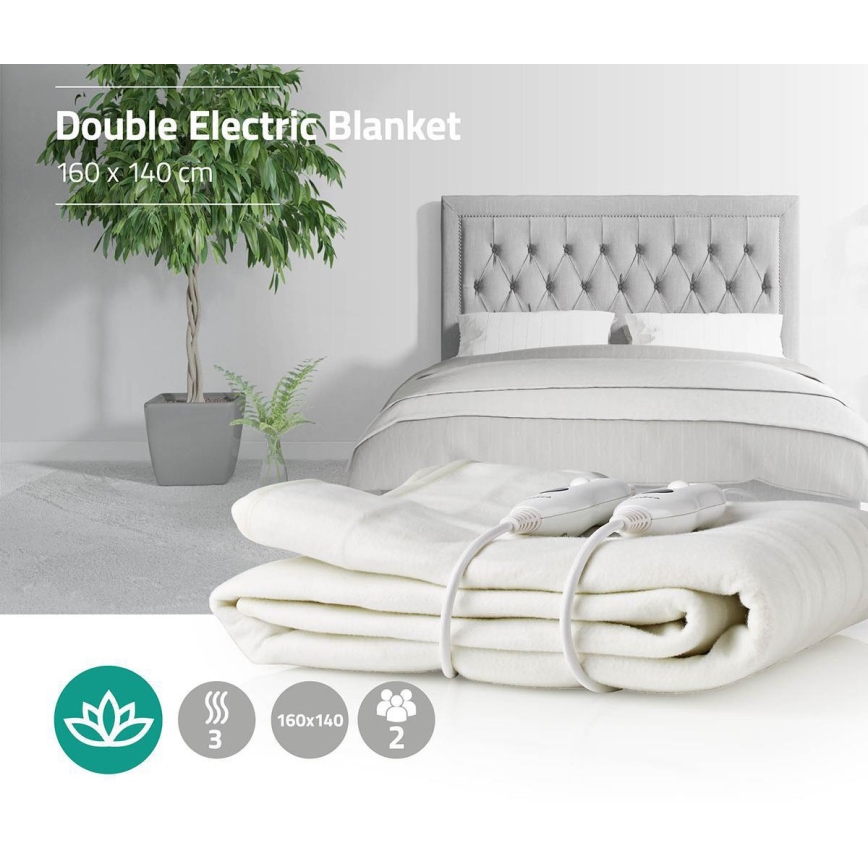 Električna grelna odeja za 2 osebi 120W/230V 160x140 cm
