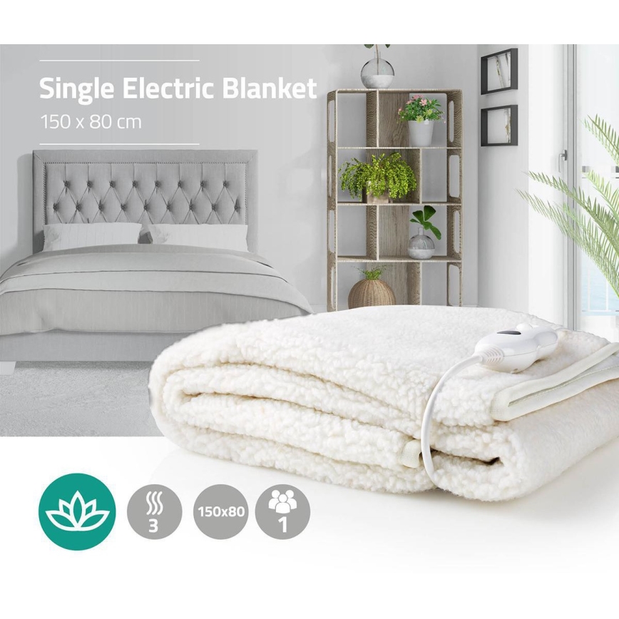 Električna grelna odeja 60W/230V 150x80 cm volna