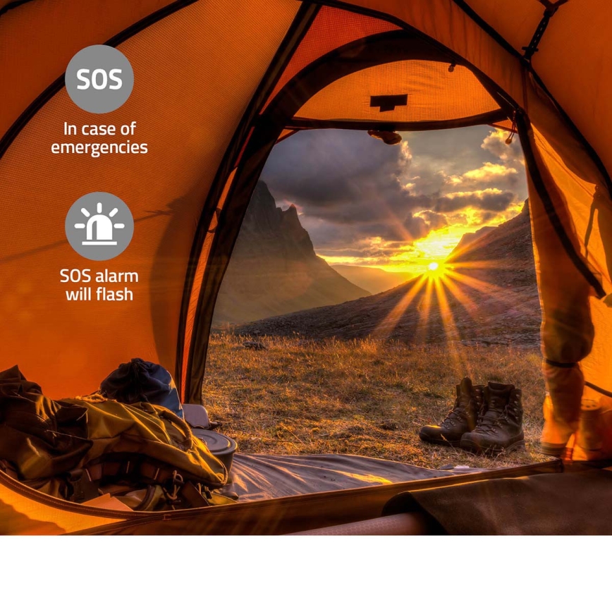 Radio DAB+/FM z ročico za navijanje, s solarnim panelom in LED svetilko, 5V/2500 mAh, zelena/črna