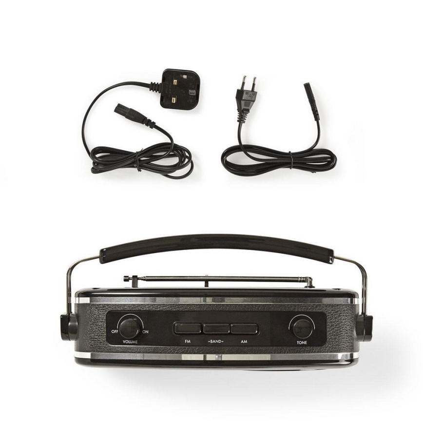 FM Radio 4,5W/230V črna