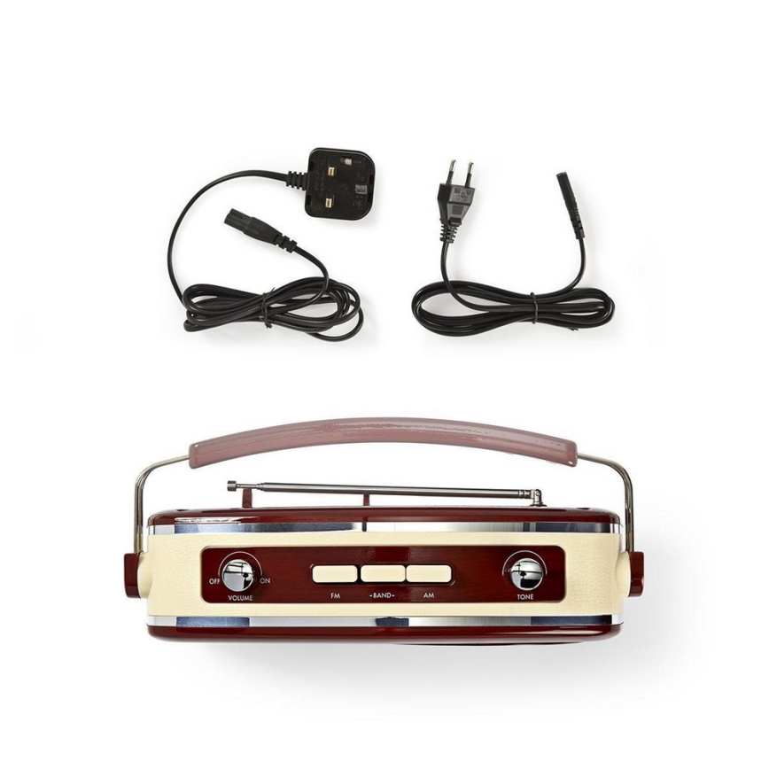 FM Radio 4,5W/230V rjav