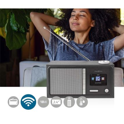 Multifunkcijski internetni radio 18W/230V FM Wi-Fi Bluetooth + Daljinski upravljalnik