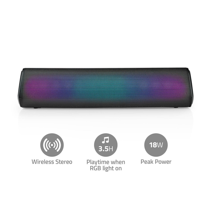 LED RGB Napolnitveni zvočnik 18W/1200 mAh