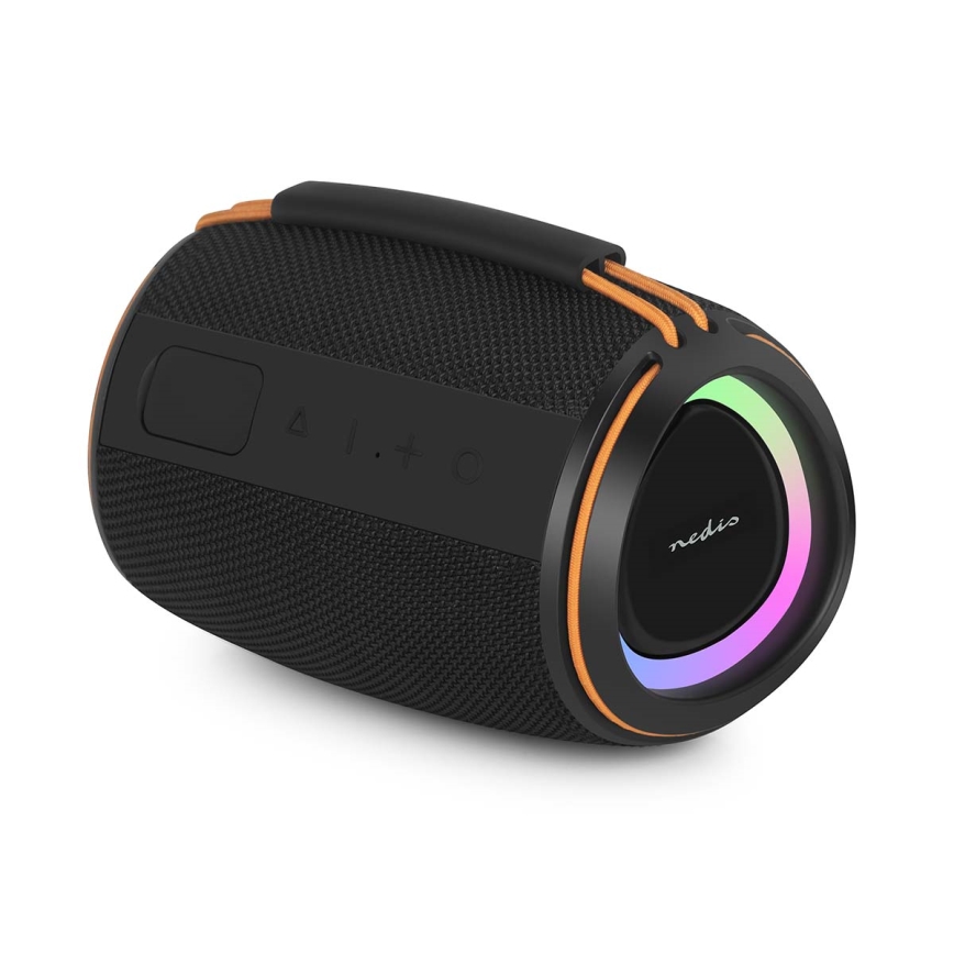 LED polnilni zvočnik 40W/1200 mAh IPX4 črna