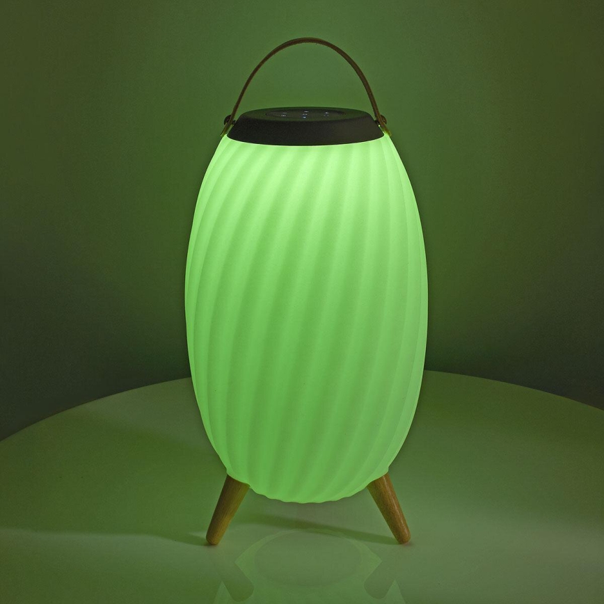 LED RGB Polnilna namizna svetilka z zvočnikom 60W/2200 mAh IPX5