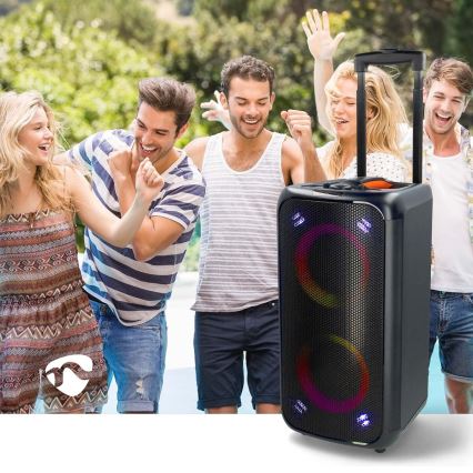 LED RGB Napolnitveni zvočnik 240W/4000 mAh + Daljinski upravljalnik