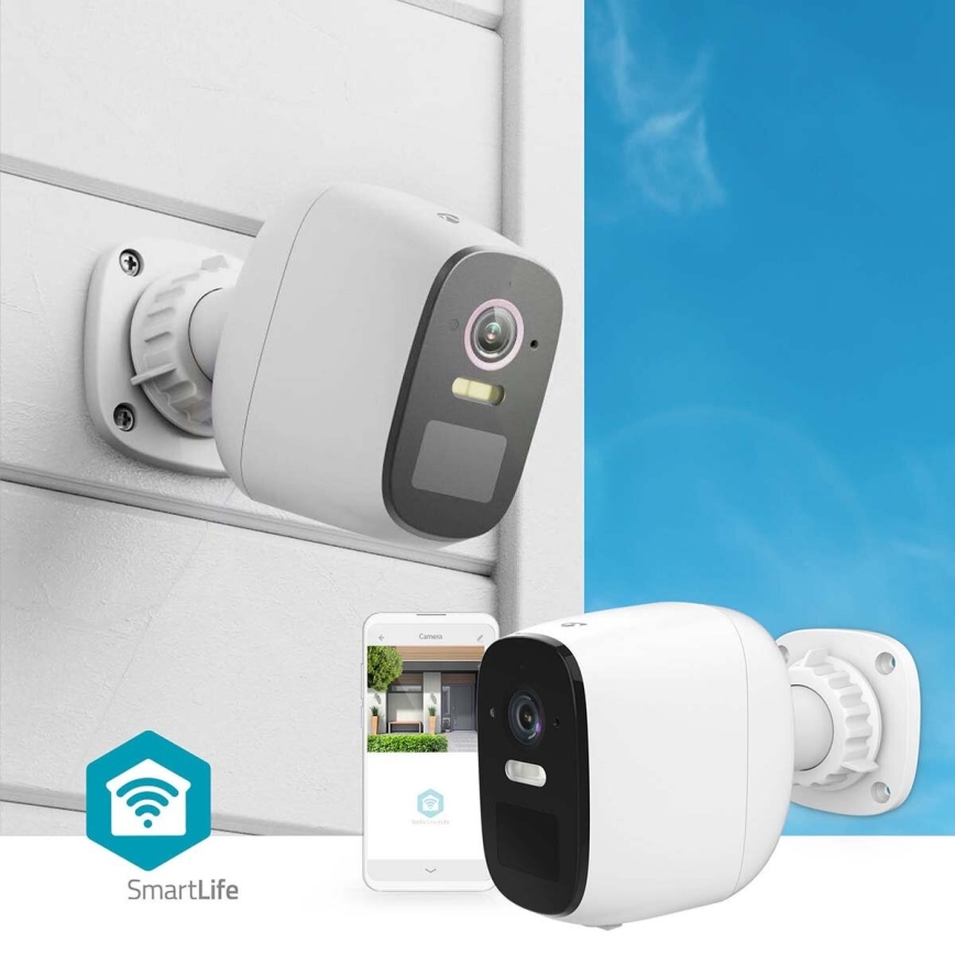 Pametna zunanja polnilna kamera s senzorjem SmartLife 4MP Quad HD 1440p 5V/5200mAh Wi-Fi Tuya IP66