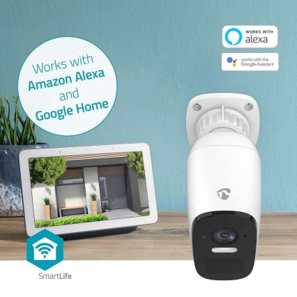 Pametna zunanja polnilna kamera s senzorjem SmartLife 4MP Quad HD 1440p 5V/5200mAh Wi-Fi Tuya IP66