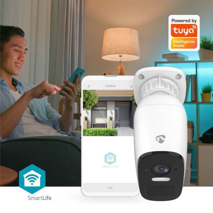 Pametna zunanja polnilna kamera s senzorjem SmartLife 4MP Quad HD 1440p 5V/5200mAh Wi-Fi Tuya IP66
