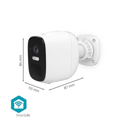 Pametna zunanja polnilna kamera s senzorjem SmartLife 4MP Quad HD 1440p 5V/5200mAh Wi-Fi Tuya IP66