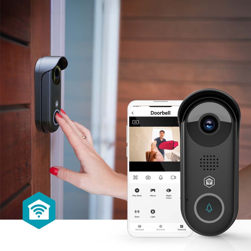 Pametni videozvonec SmartLife s senzorjem gibanja, 5V, Full HD 1080p, IP54, Wi‑Fi, Tuya