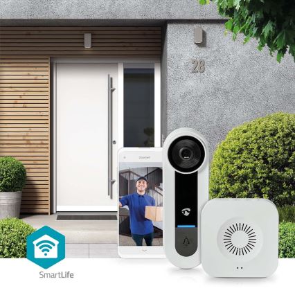 Brezžični video zvonec s senzorjem Full HD 1536p 3xAA Wi-Fi IP65