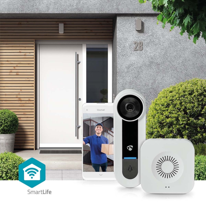 Brezžični video zvonec s senzorjem Full HD 1536p 3xAA Wi-Fi IP65