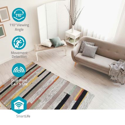 Pametna kamera Smartlife 5V 3MP Full HD 1296p Wi-Fi