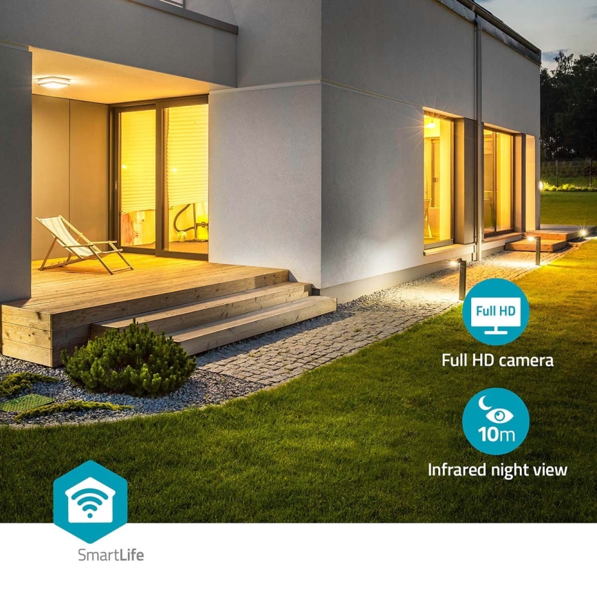 Pametna zunanja kamera SmartLife Full HD 1080p z LED osvetlitvijo Wi-Fi Tuya IP65