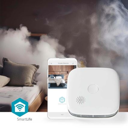 Detektor dima SmartLife 3V/1xCR123A Wi-Fi Tuya