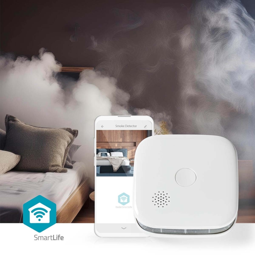 Detektor dima SmartLife 3V/1xCR123A Wi-Fi Tuya