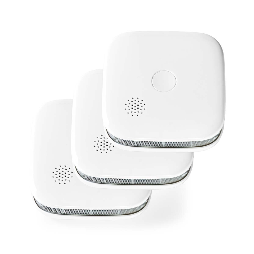 SET 3x Detektor dima SmartLife 3V/1xCR123A Wi-Fi Tuya