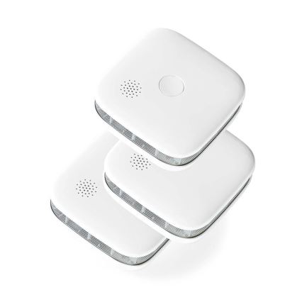 SET 3x Detektor dima SmartLife 3V/1xCR123A Wi-Fi Tuya