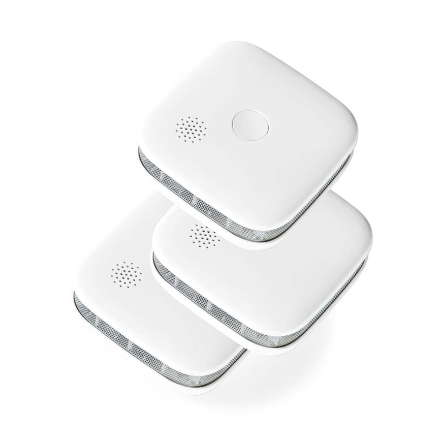 SET 3x Detektor dima SmartLife 3V/1xCR123A Wi-Fi Tuya