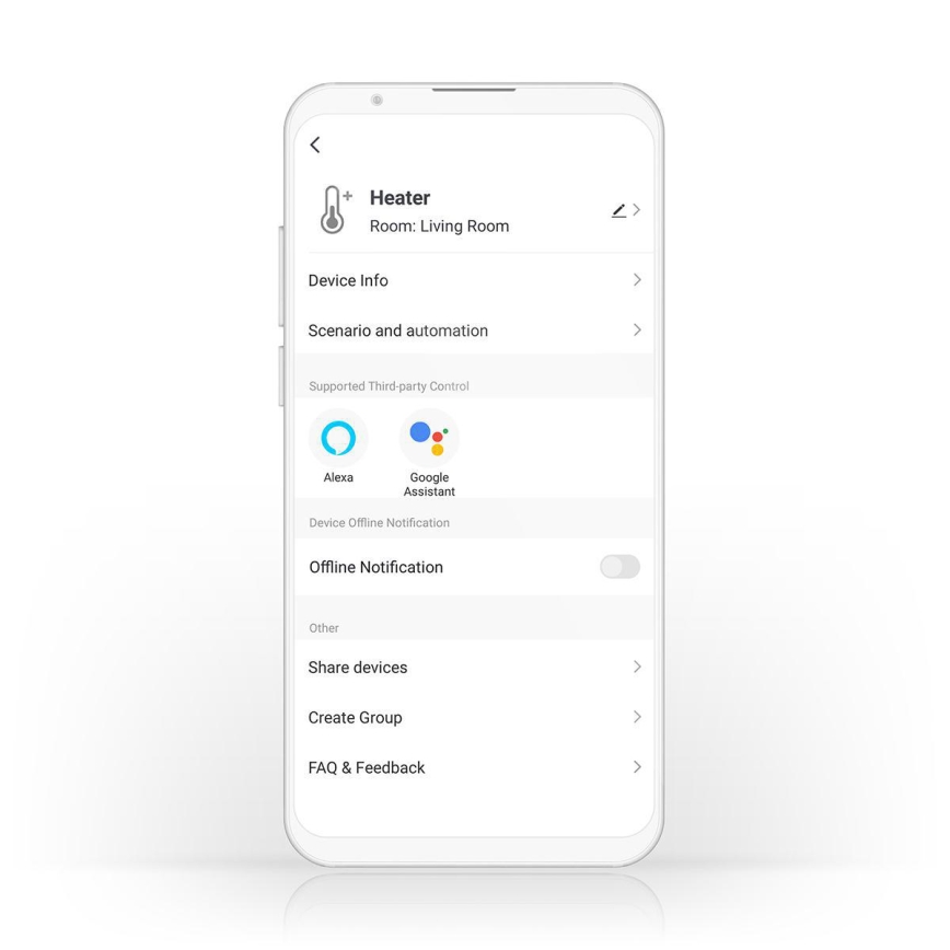 Električni grelec/konvektor 2000W/230V Wi-Fi IP24 termostat