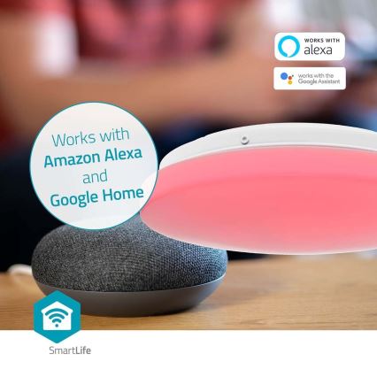 LED RGBW Zatemnitvena kopalniška stropna svetilka SmartLife LED/18W/230V 2700-6500K IP44 Wi-Fi Tuya