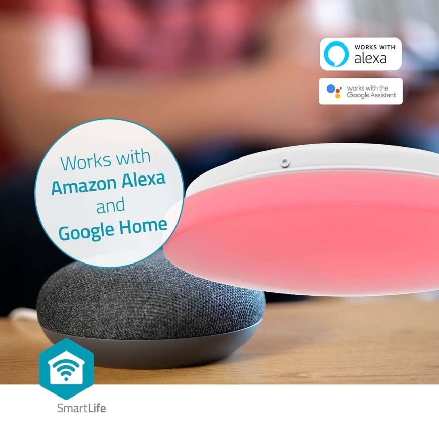 LED RGBW Zatemnitvena kopalniška stropna svetilka SmartLife LED/18W/230V 2700-6500K IP44 Wi-Fi Tuya