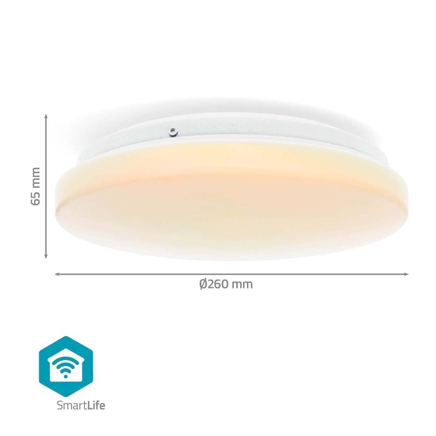 LED RGBW Zatemnitvena kopalniška stropna svetilka SmartLife LED/18W/230V 2700-6500K IP44 Wi-Fi Tuya