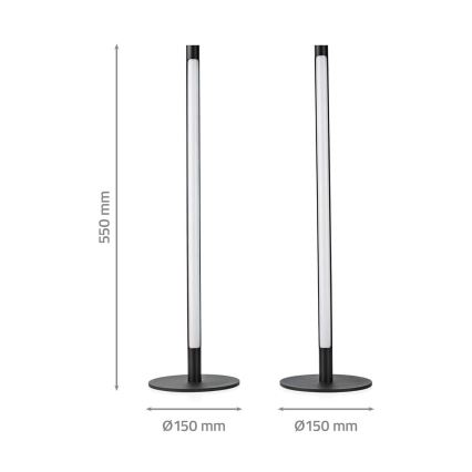 SET 2x LED RGBIC Zatemnitvena namizna svetilka SmartLife LED/36W/230V 55 cm 2700-6500K Wi-Fi Tuya + Daljinski upravljalnik