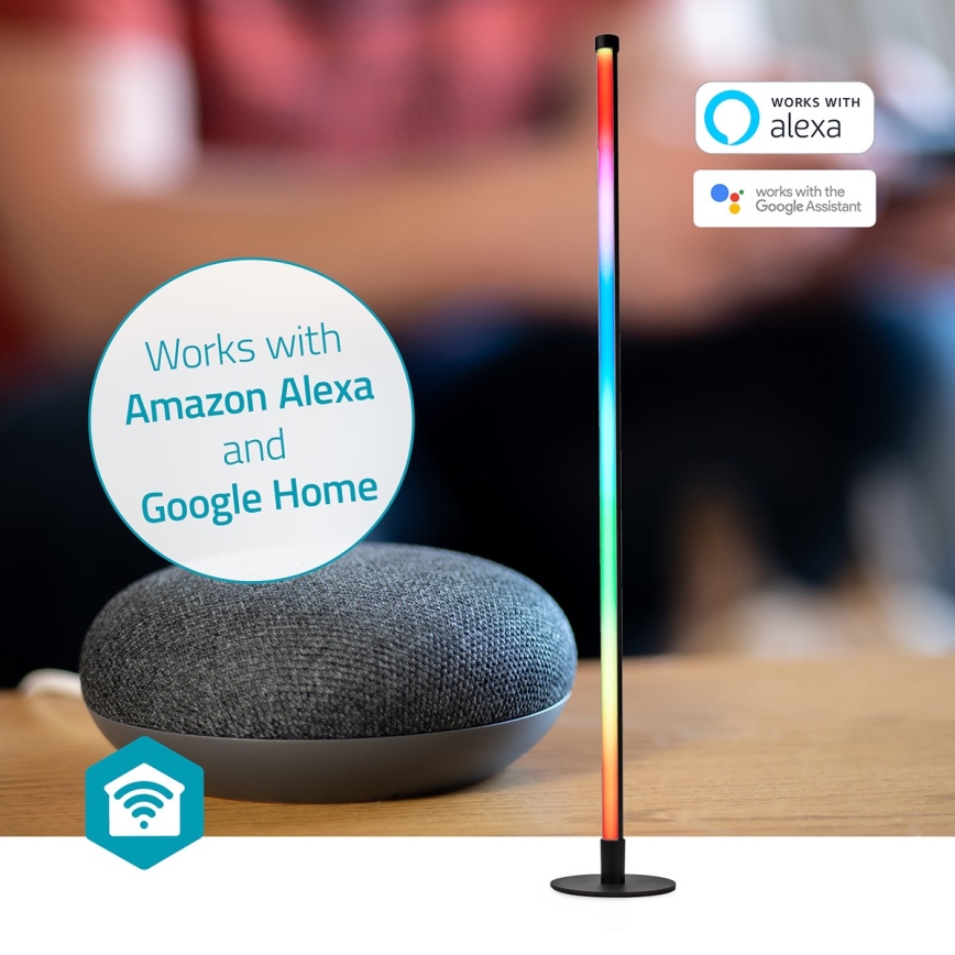 LED RGBIC Zatemnitvena talna svetilka Smartlife LED/10W/230V 100,5 cm 2700-6500K Wi-Fi Tuya + Daljinski upravljalnik