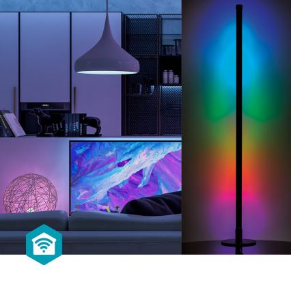 LED RGBIC Zatemnitvena talna svetilka Smartlife LED/10W/230V 100,5 cm 2700-6500K Wi-Fi Tuya + Daljinski upravljalnik
