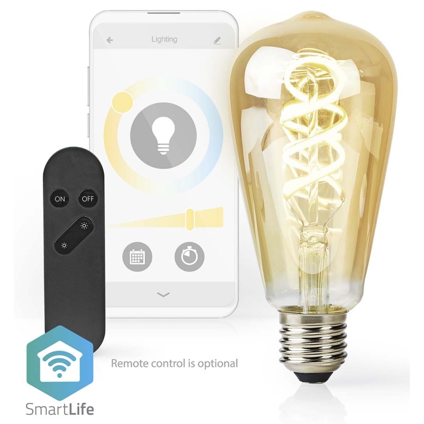 LED Zatemnitvena žarnica ST64 E27/4,9W/230V Wi-Fi 1800-6500K