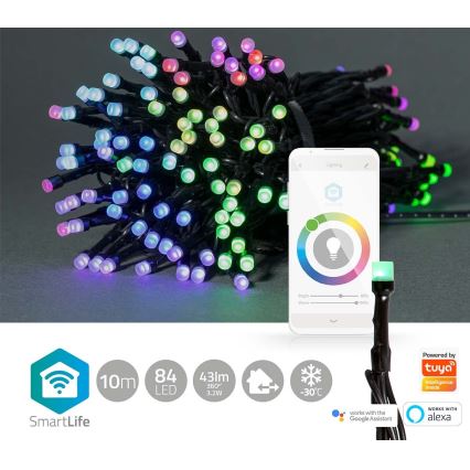 LED RGB zunanji svetlobni niz 84 LED/8 funkcij 13m IP65 Wi‑Fi Tuya