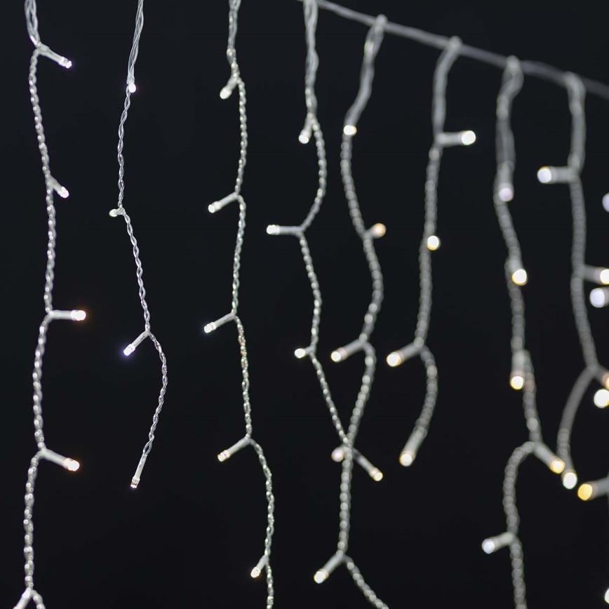 LED Božična zavesa 240xLED/8 funkcij 8m IP65 Wi-Fi Tuya hladna bela