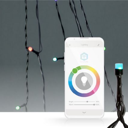 LED RGB  zavesa 240xLED/11 funkcij 8m IP65 Wi-Fi Tuya