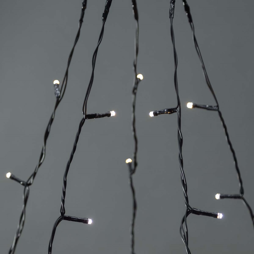 LED zunanja božična zavesa 200 LED, 8 funkcij, 5 × 4 m, IP65, Wi‑Fi (Tuya), od tople do hladne bele