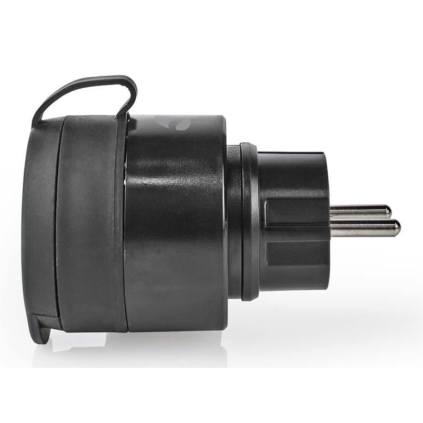 Pametna vtičnica 3680W/230V/Schuko tip F/16A Wi-Fi IP44 črna