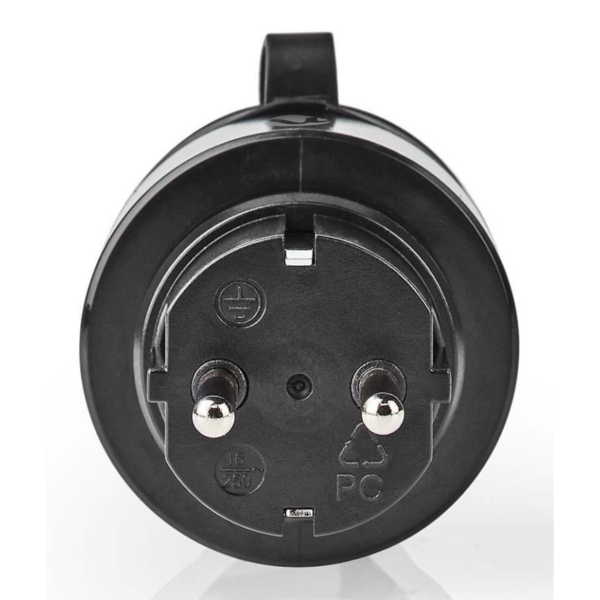 Pametna vtičnica 3680W/230V/Schuko tip F/16A Wi-Fi IP44 črna