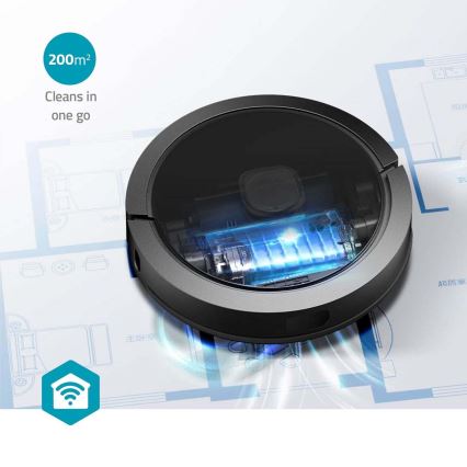 Pametni robotski sesalnik z mopom SmartLife 5200 mAh Wi-Fi Tuya črna + Daljinski upravljalnik