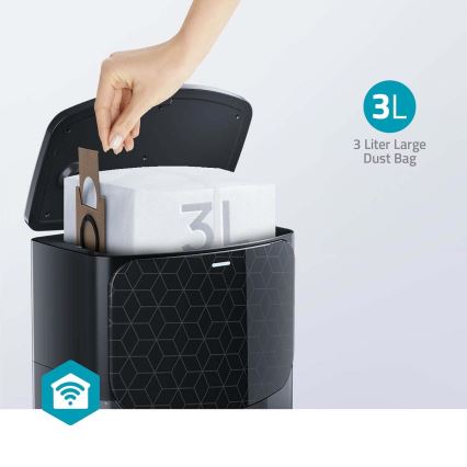Pametni robotski sesalnik z mopom SmartLife 5200 mAh Wi-Fi Tuya črna + Daljinski upravljalnik