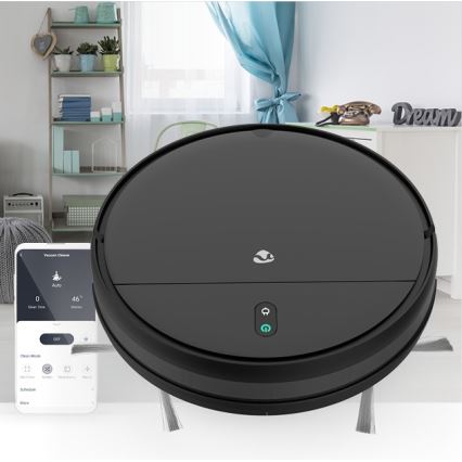 Pametni robotski sesalnik z mopom 28W/2500 mAh Wi-Fi črna + Daljinski upravljalnik